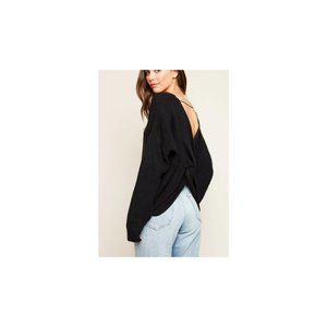 Hayden Los Angeles Plunging Back Twist Sweater